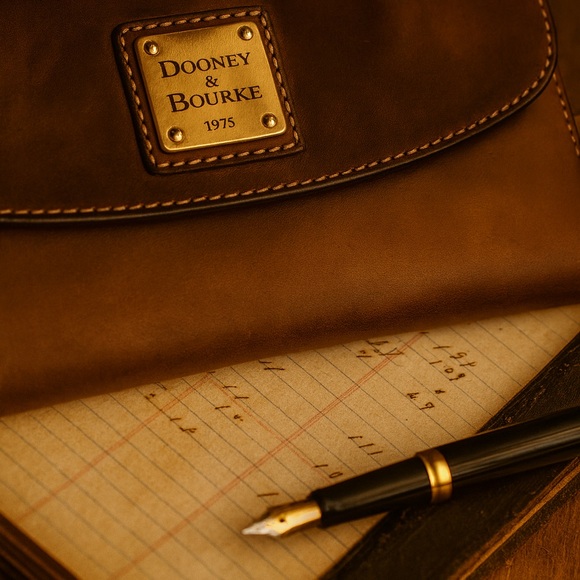 Dooney & Bourke 1975 Saddle Leather Checkbook Wallet - Picture 2 of 9